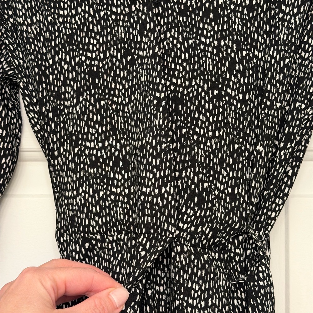 Aqua Black and White Patterned Jumpsuit - Picture 6 of 7